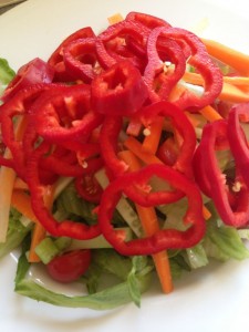 Crunchy rainbow salad base